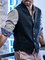 Navy Blue Casual V Neck Shirts & Tops