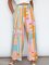 Cotton-Blend Boho Geometric Pants