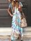 Short Sleeve A-Line Ombre/tie-Dye Dresses