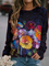 Plus size Floral Casual Holiday Shirts & Tops