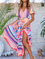 Boho Ombre/tie-Dye Frill Sleeve Shift Dresses