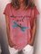 Women's Whisper Words Of Wisdom Let It Be Dragonfly Print Tee