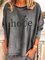 Crew Neck Casual Cotton-Blend Shirts & Tops