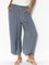 Wide Leg Solid Linen Cotton-Blend Pants