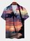 Cotton-Blend Abstract Vintage Shirts & Tops