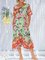 Boho Floral-print Half Sleeve Round Neck Midi Dresses
