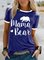 MAMA BEAR Print Casual Modal Crew Neck T-shirt