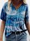 Blue print women's T-shirt