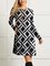 Casual retro abstract animal print Floral Long Sleeve Dresses