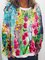 Flower Painting Print Sweatshirt