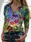 Casual Long Sleeve Flower Shirt & Top