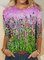 Crew Neck Long Sleeve Floral Shirts & Tops