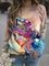 Abstract Portrait Painting Print Round Neck Sweatshirt
