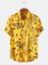 Men's Printed Casual Shirt Collar Shirts