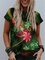 Crew Neck Simple & Basic Floral Shift Shirts & Tops