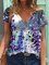 Patchwork Short Sleeve Shirts & Tops