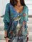 Casual Long Sleeve Floral-Print V Neck Shirts & Tops