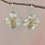 Flower tassel long Alloy Earrings