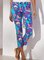Casual Tie-Dye Printed Stretch Capri