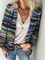 JFN Colorful Stripes Causal Cardigan