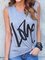 Shift Cotton-Blend Casual Letter Shirts & Tops