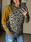 Long Sleeve Cotton-Blend Color-Block Vintage Shirts & Tops