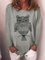 OWL Animal Long Sleeve Woman's Shirts & Tops