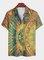 Abstract Square Neck Vintage Shirts & Tops