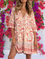 Boho Frill Sleeve Shift Cotton-Blend Dresses