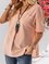 Pink Cotton Short Sleeve Shirts & Tops