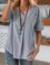 Blue Casual Cotton Shirts & Tops