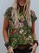 Colorful Flower Painting Print T-shirt