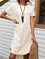 Apricot V Neck Short Sleeve Casual Dresses