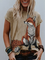 Casual Fox Animal Print Short Sleeve T-shirts