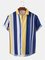 Cotton-Blend Shirt Collar Stripes Shirts & Tops