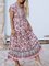 Cotton-Blend Boho Shift Floral Dresses