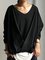Plus Size Long Sleeve Crew Neck Plain Shirts & Tops