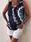 Plus Size Sleeveless Tie-Dye Round-Neck Vests