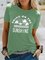 Casual Floral-Print Letter Short Sleeve Shirts & Tops