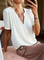Plus size Solid Short Sleeve Shirts & Tops