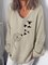 Casual Long Sleeve V Neck Tops