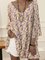 Long Sleeve Cotton-Blend Printed Casual Tops