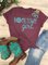 Crew Neck Holiday Short Sleeve Printed Shirts & Tops