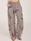 Cotton-Blend Floral-Print Leaves Pants