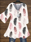 Cotton-Blend Printed Casual V Neck Shirts & Tops