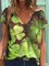 Printed Short Sleeve Crew Neck Letter Tee Shirts & Tops