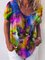 Short Sleeve Casual Abstract Butterfly Painting Print T-shirt