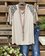 Leopard Short Sleeve Printed Cotton-blend V neck Casual Summer Light Khaki Top