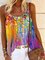 Floral-Print Sleeveless Spaghetti Shirts & Tops