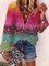 V Neck Printed Casual Shirts & Tops